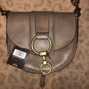 NWT Frye Grey Ilana Harness Small Saddle Handbag